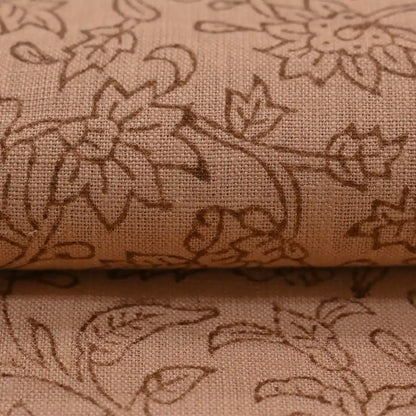 Vines Rust Linen Fabric