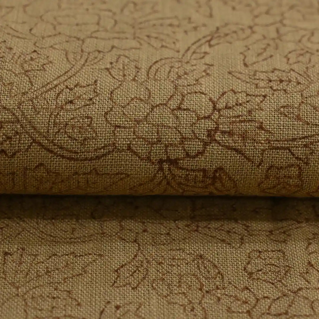 Sunlit Fern Linen Fabric