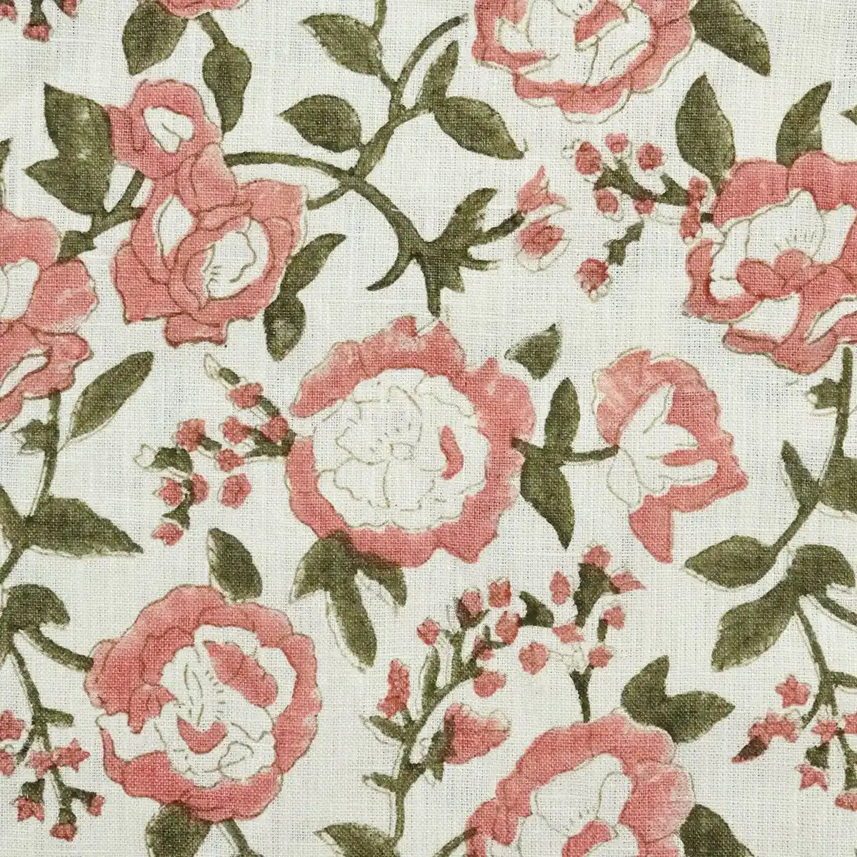 Meadow Coral Peach  Pillow Cover