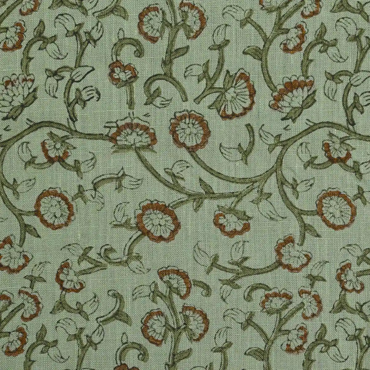 Floral Rust Pillow Cover
