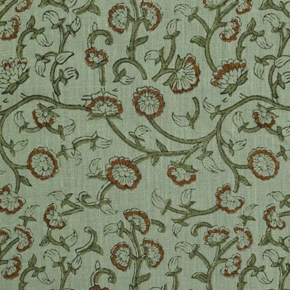 Floral Rust Pillow Cover