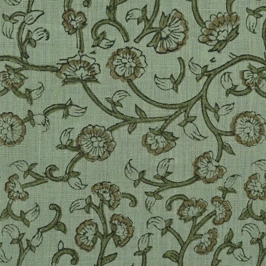 Floral Sage Green Pillow Cover