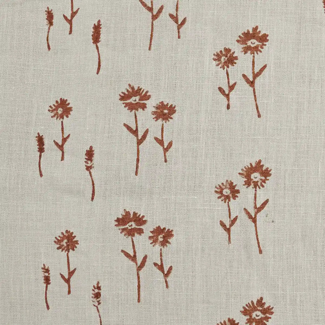 Flower Rust Pillow Cover