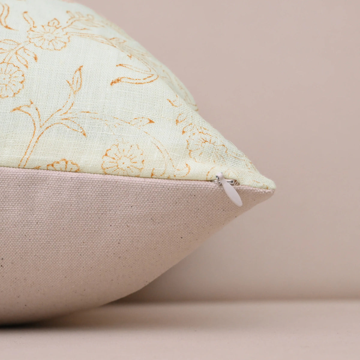 Bailey Cream Block Print Pillow Cover