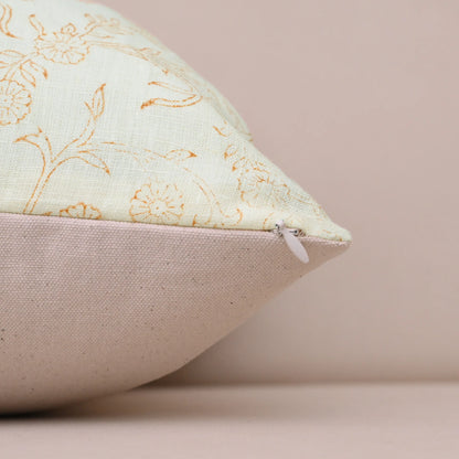 Bailey Cream Block Print Pillow Cover