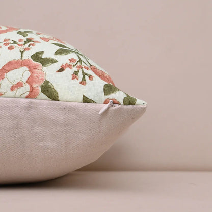 Meadow Coral Peach  Pillow Cover