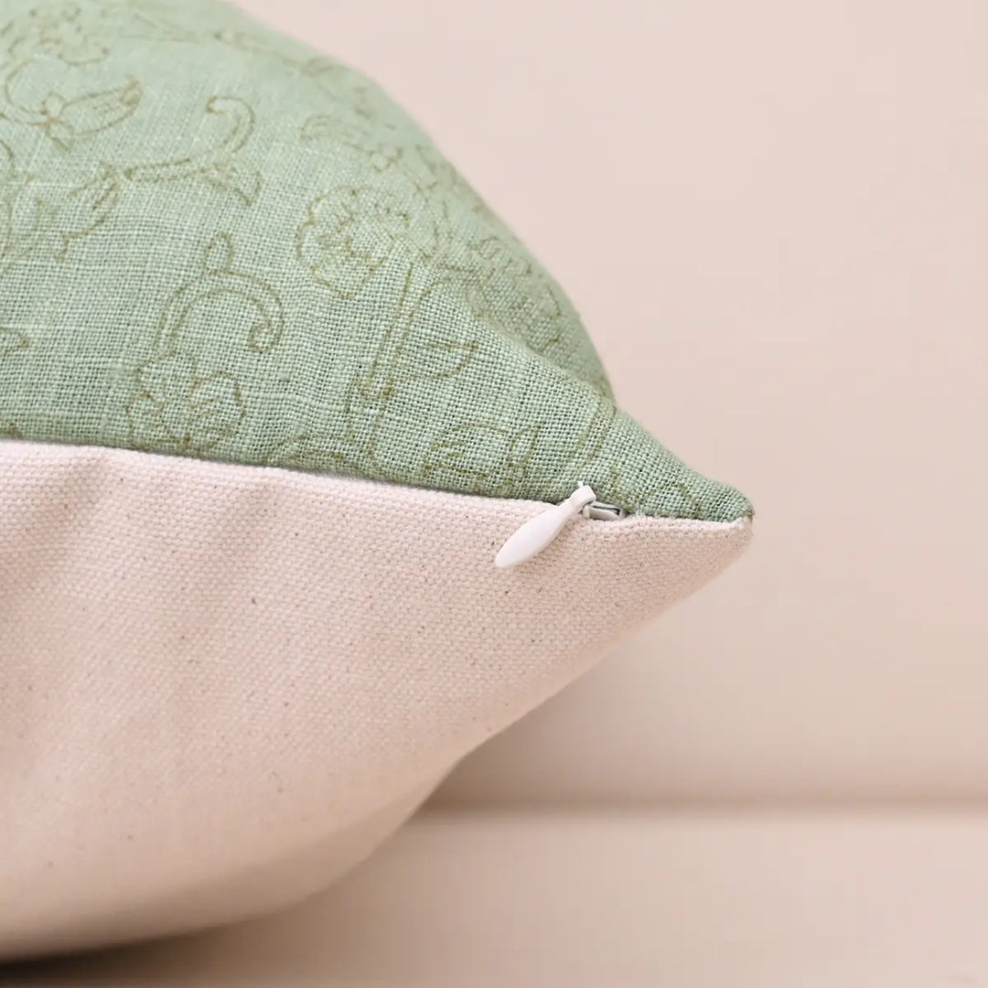 Floral Beige Pillow Cover