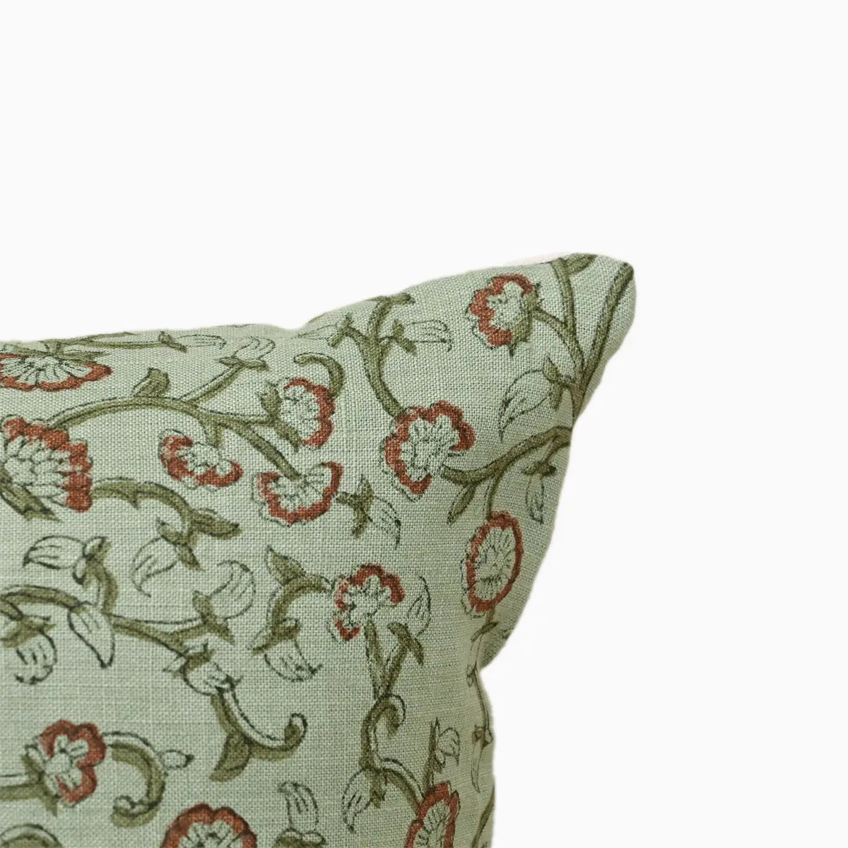 Floral Rust Pillow Cover