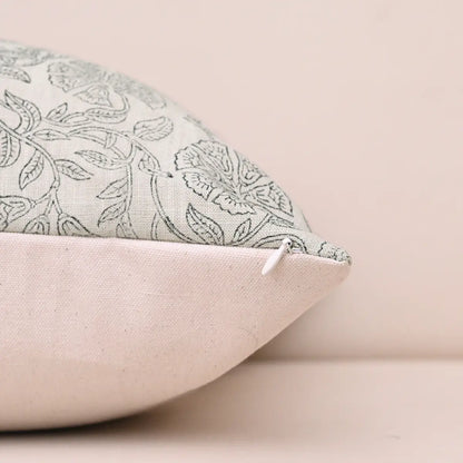 Kimberly Greyish Block Print Pillow Cover