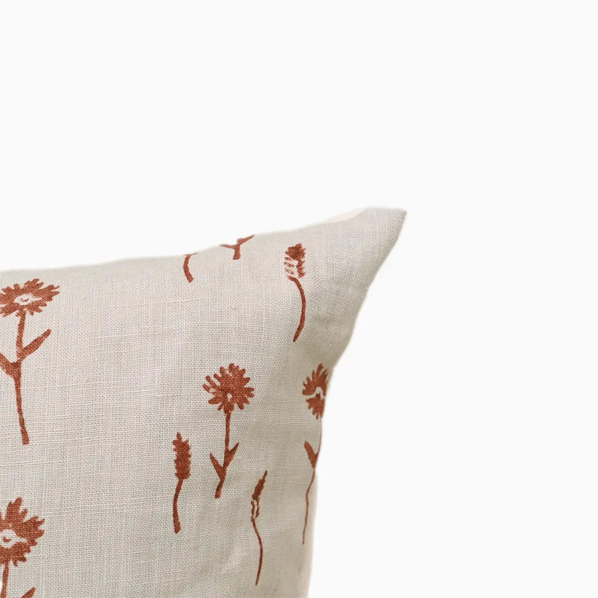 Flower Rust Pillow Cover