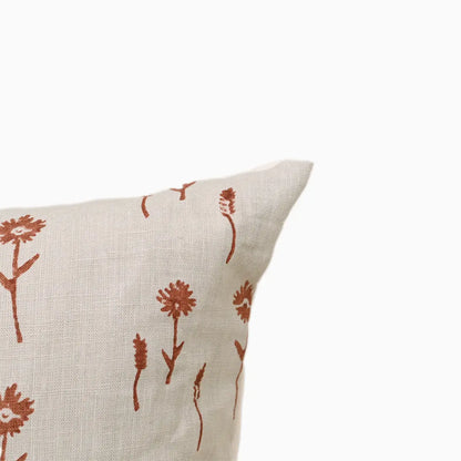 Flower Rust Pillow Cover