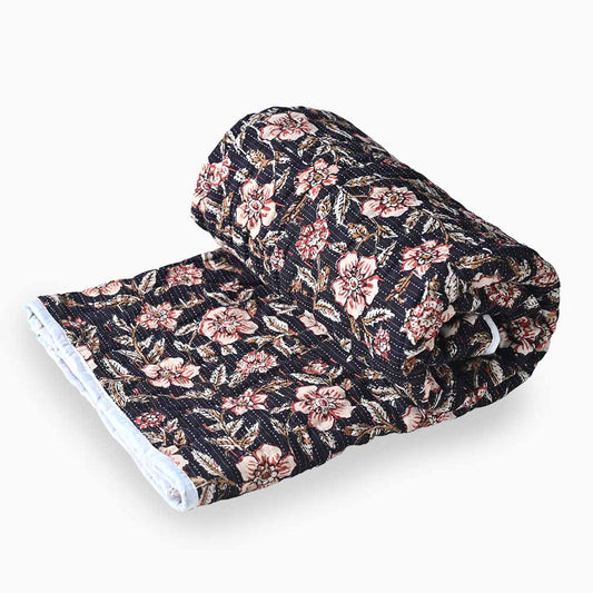 Golden Hand Block Printed Quilt