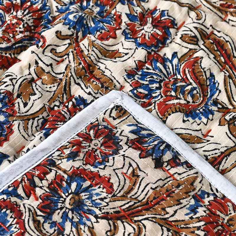 Snapdragon Hand Block Printed Quilt