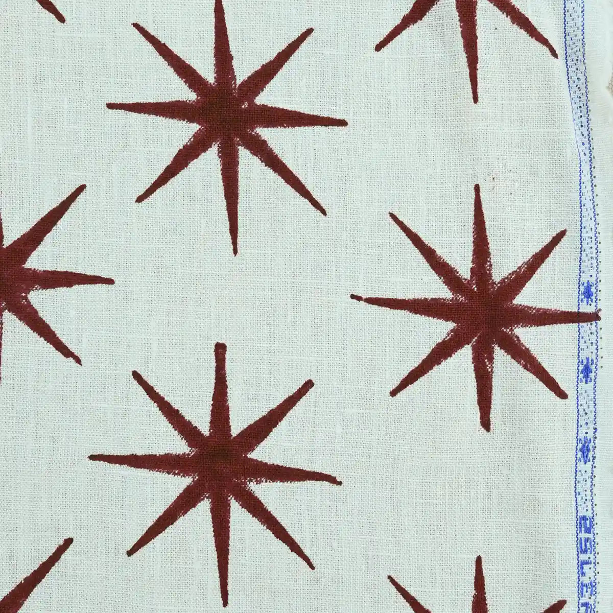 Crimsa Geometric Block Print Linen Fabric