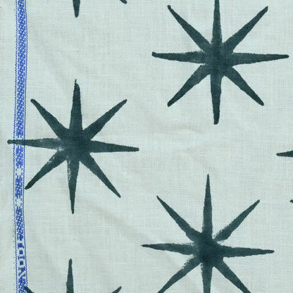 Crimsa Geometric Block Print Linen Fabric