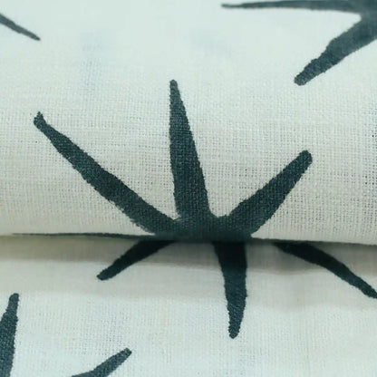 Crimsa Geometric Block Print Linen Fabric
