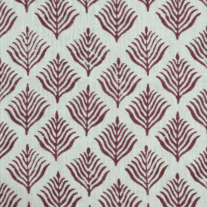 Corter Botanical Hand Block Print Linen Fabric