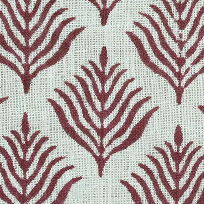 Corter Botanical Hand Block Print Linen Fabric