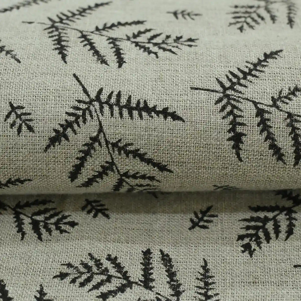Niwde Botanical Hand Block Print Linen Fabric