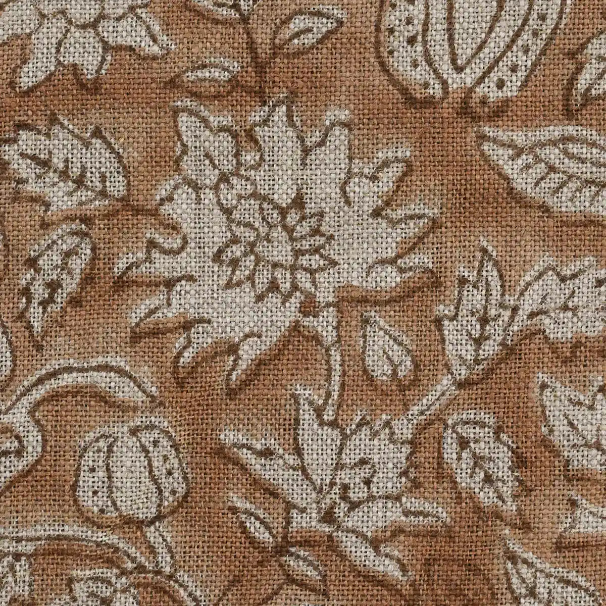 Cirdeg Floral Block Print Linen Fabric