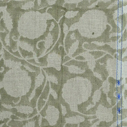 Eric Floral hand Block Print Linen Fabric