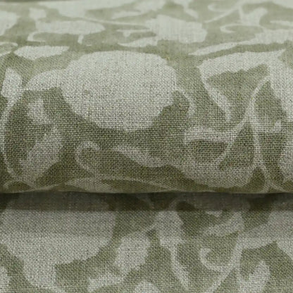 Eric Floral hand Block Print Linen Fabric
