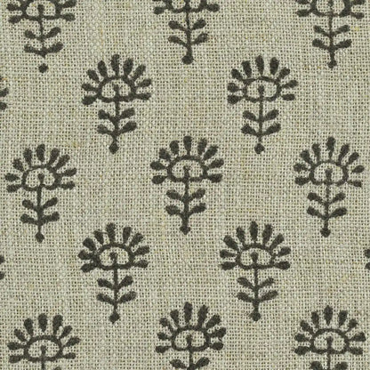 Haon Floral Hand Block Print Linen Fabric