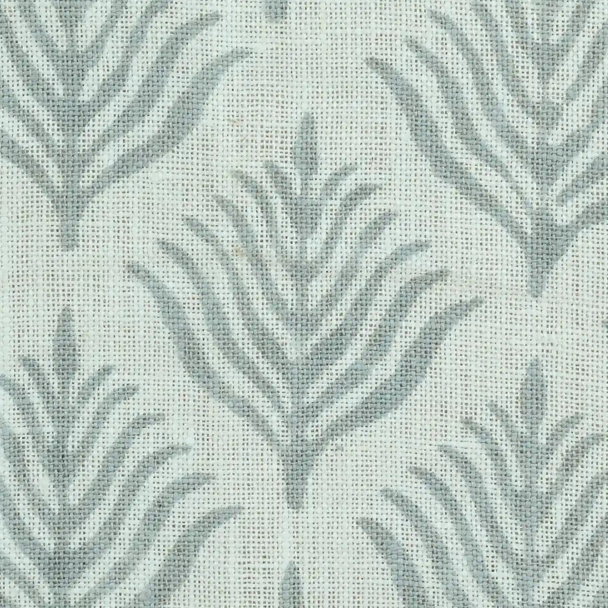 Corter Botanical Hand Block Print Linen Fabric