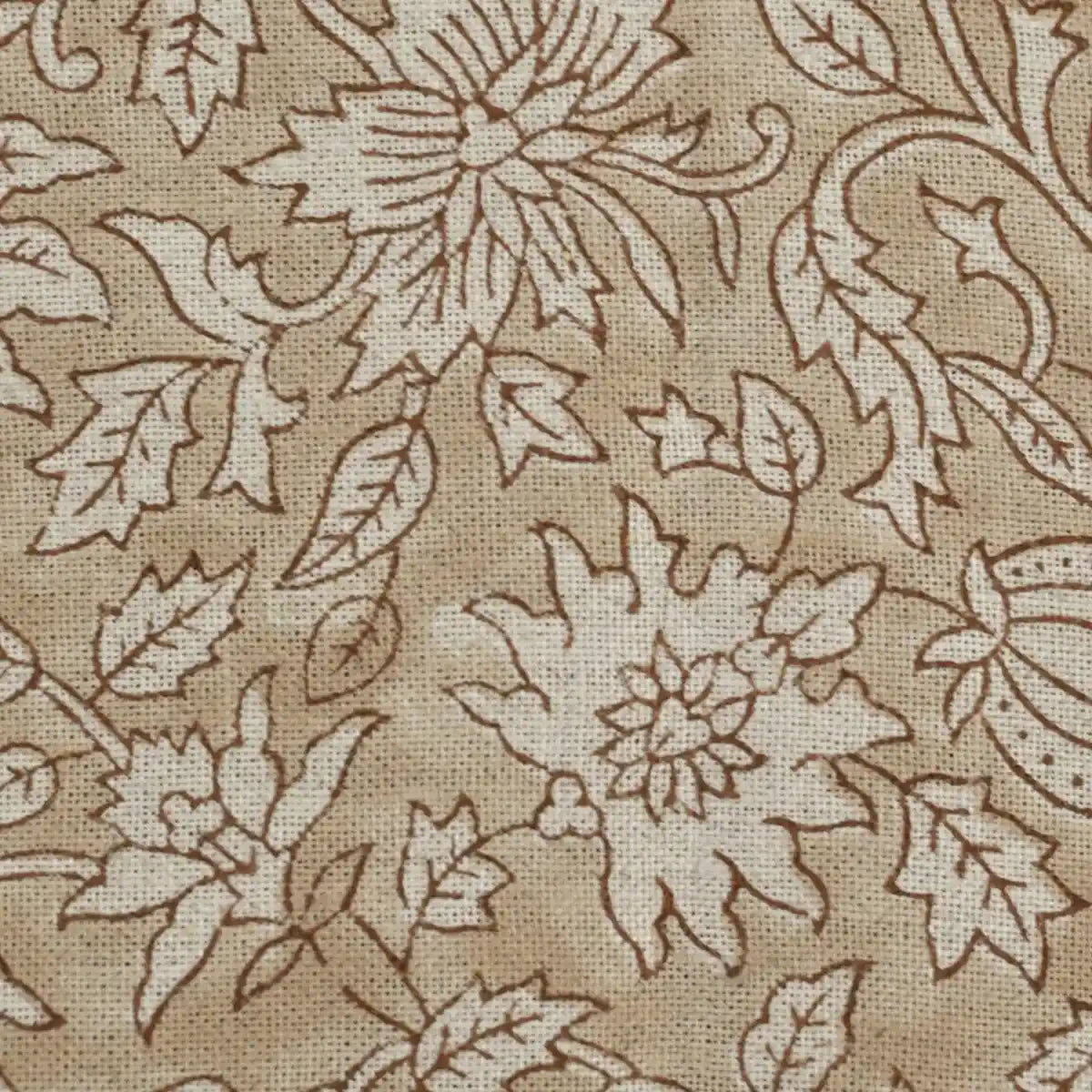 Cirdeg Floral Block Print Linen Fabric