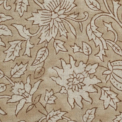 Cirdeg Floral Block Print Linen Fabric
