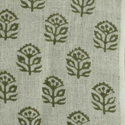 Gregory Floral Hand Block Print Linen Fabric