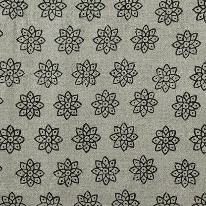 Elvara Geometric Linen Block Print Fabric