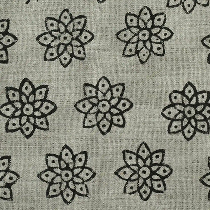 Elvara Geometric Linen Block Print Fabric