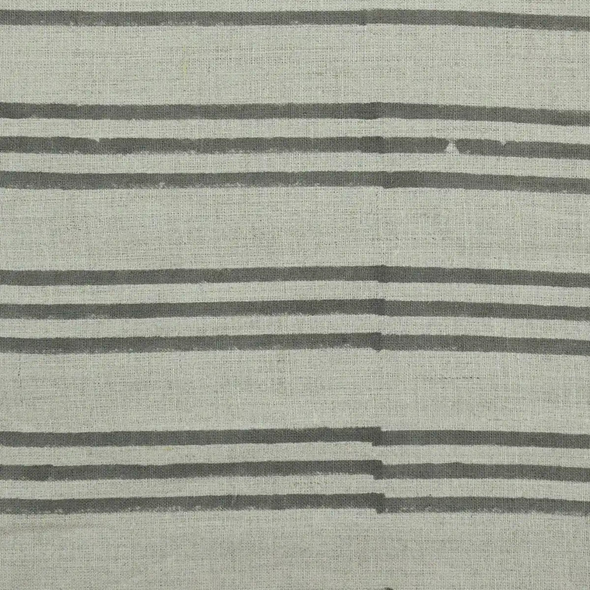 Thelma Stripe Block Printe Linen Fabric
