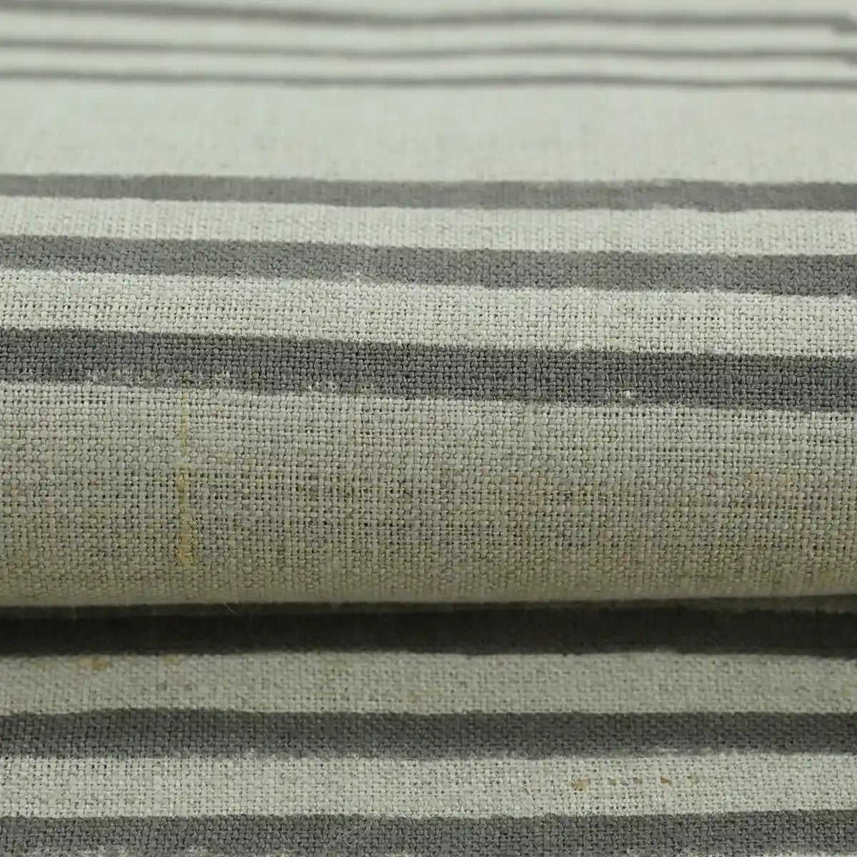 Thelma Stripe Block Printe Linen Fabric