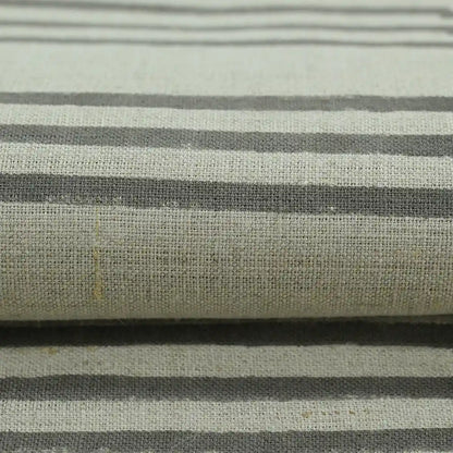 Thelma Stripe Block Printe Linen Fabric