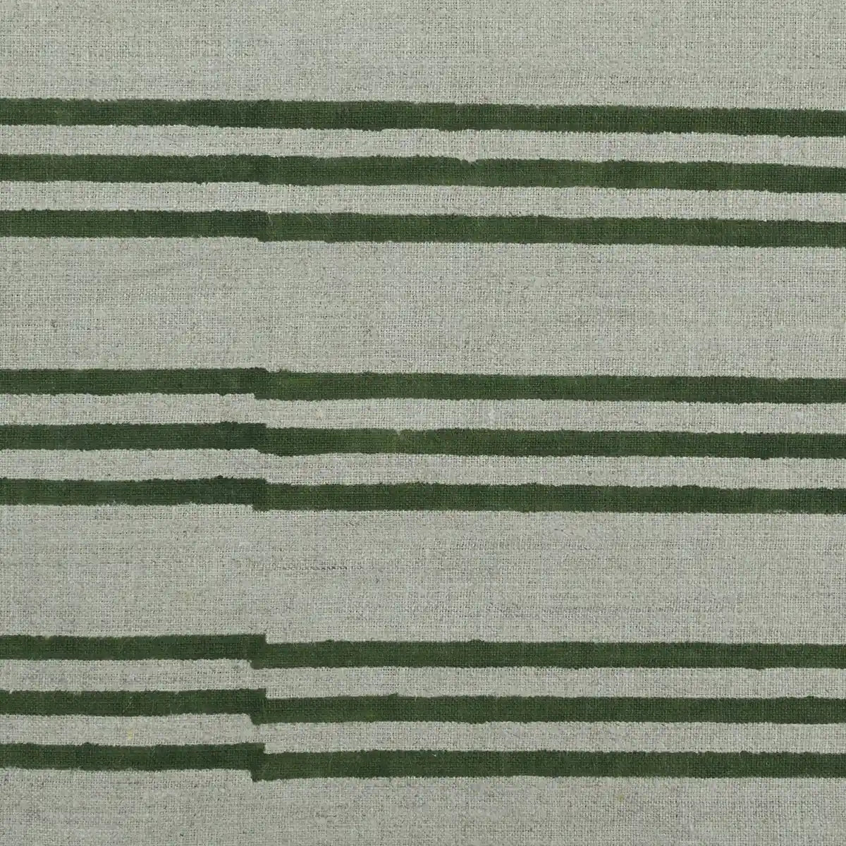 Thelma Stripe Block Printe Linen Fabric