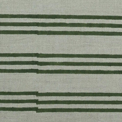 Thelma Stripe Block Printe Linen Fabric