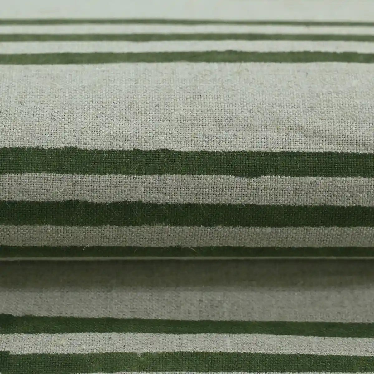 Thelma Stripe Block Printe Linen Fabric