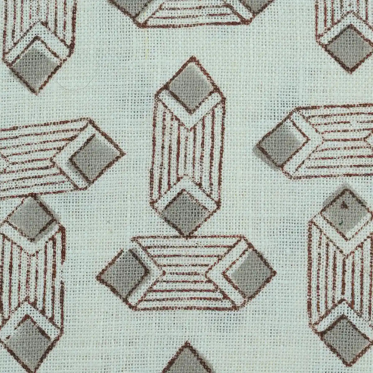 Lavelle Abstract Block Print Linen Fabric