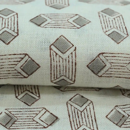 Lavelle Abstract Block Print Linen Fabric