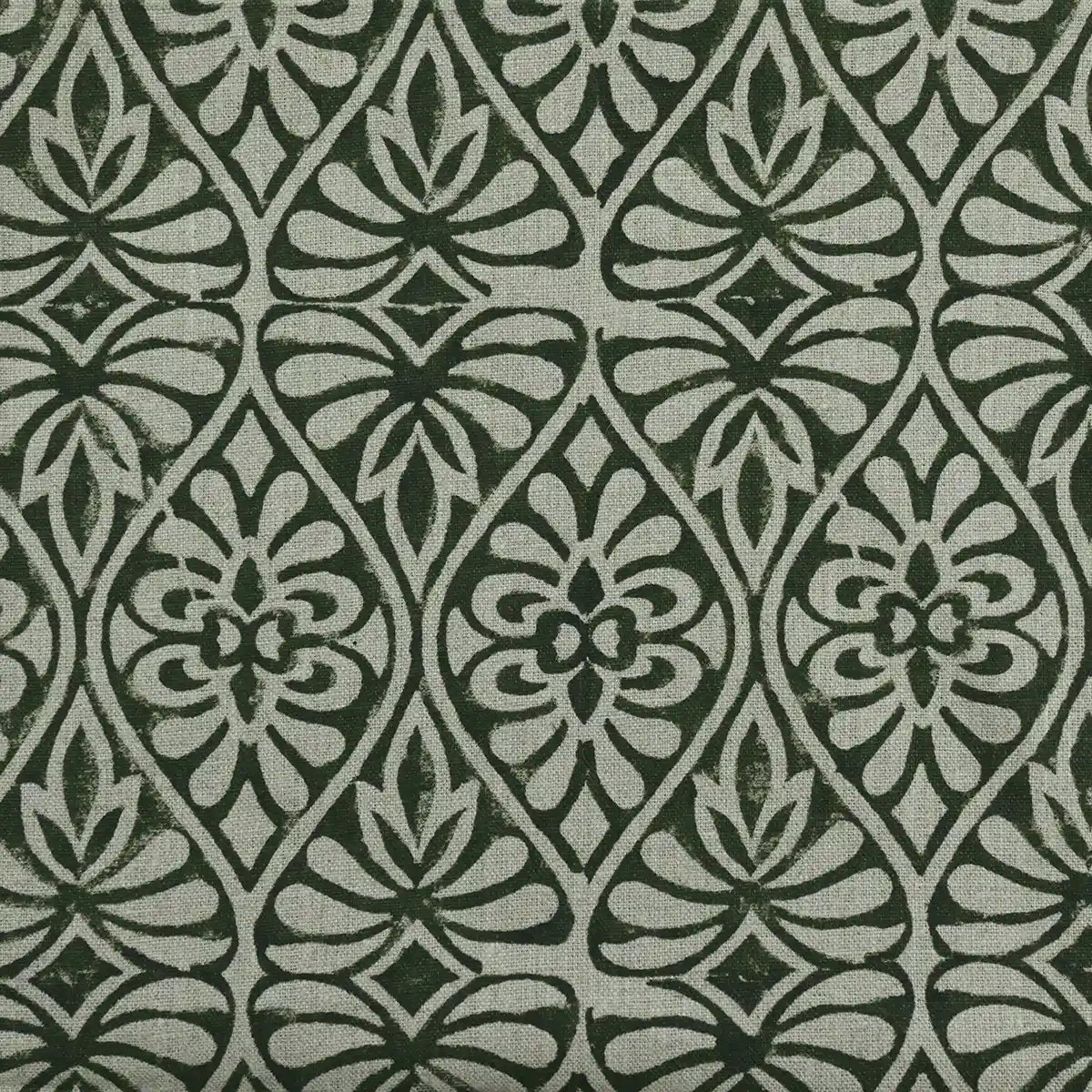 Leira Geometric Hand Block Print Linen Fabric
