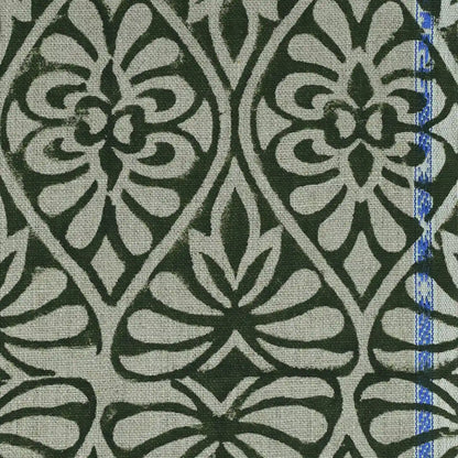 Leira Geometric Hand Block Print Linen Fabric