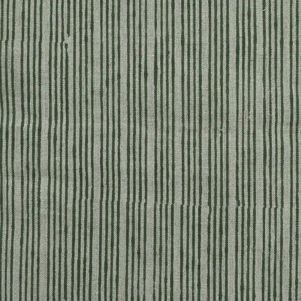 Quorrn Stripe Block Print Linen Fabric