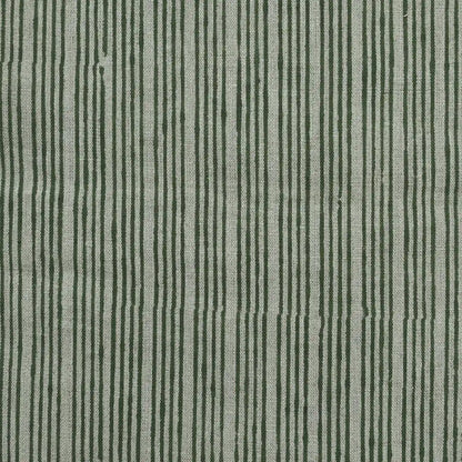 Quorrn Stripe Block Print Linen Fabric