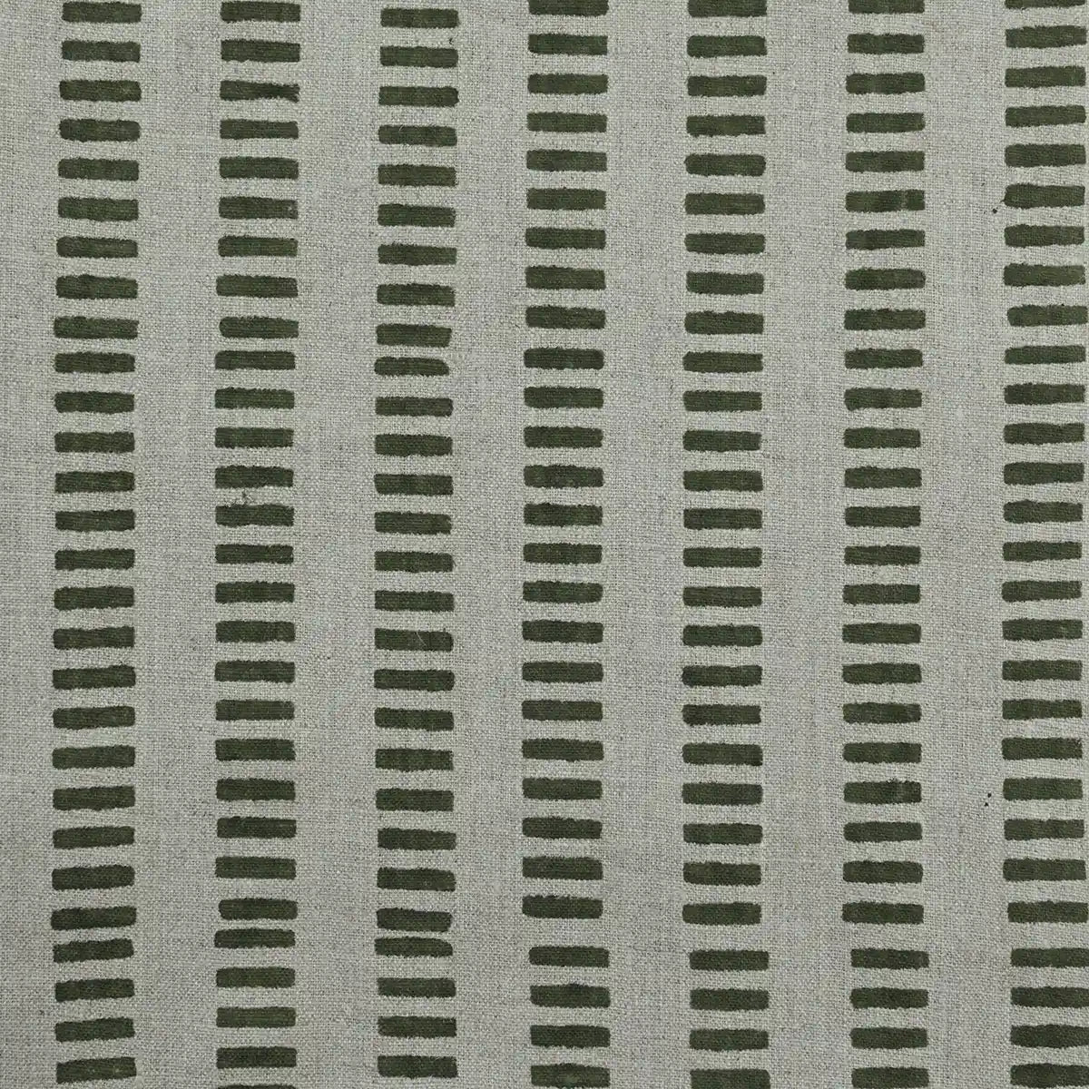 Drelith Stripe Block Print Linen Fabric