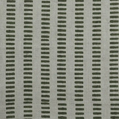 Drelith Stripe Block Print Linen Fabric