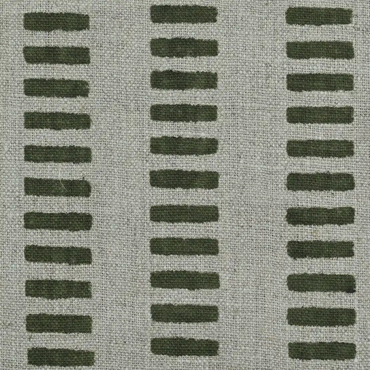 Drelith Stripe Block Print Linen Fabric