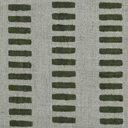 Drelith Stripe Block Print Linen Fabric