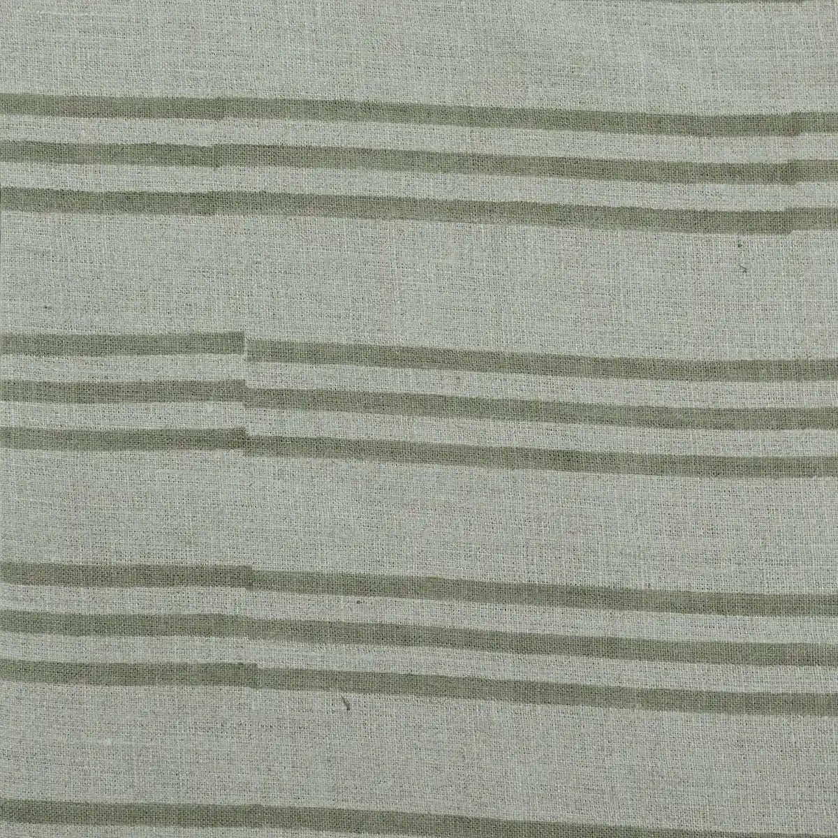 Thelma Stripe Block Printe Linen Fabric